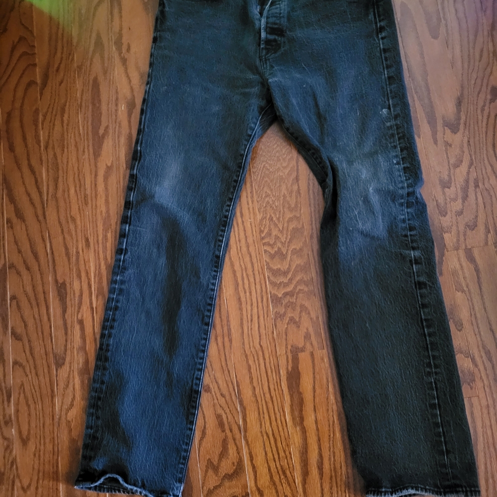 Levis 501 Button Fly Jeans Black 32x32